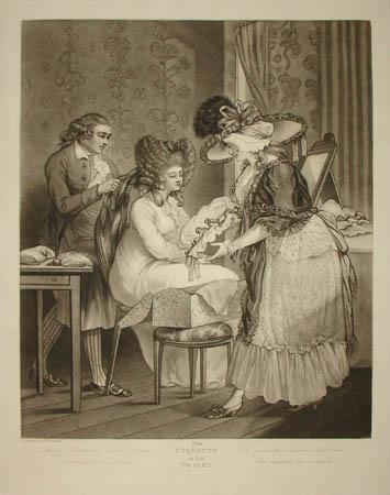 Drawing from 1787 girl at toilet table