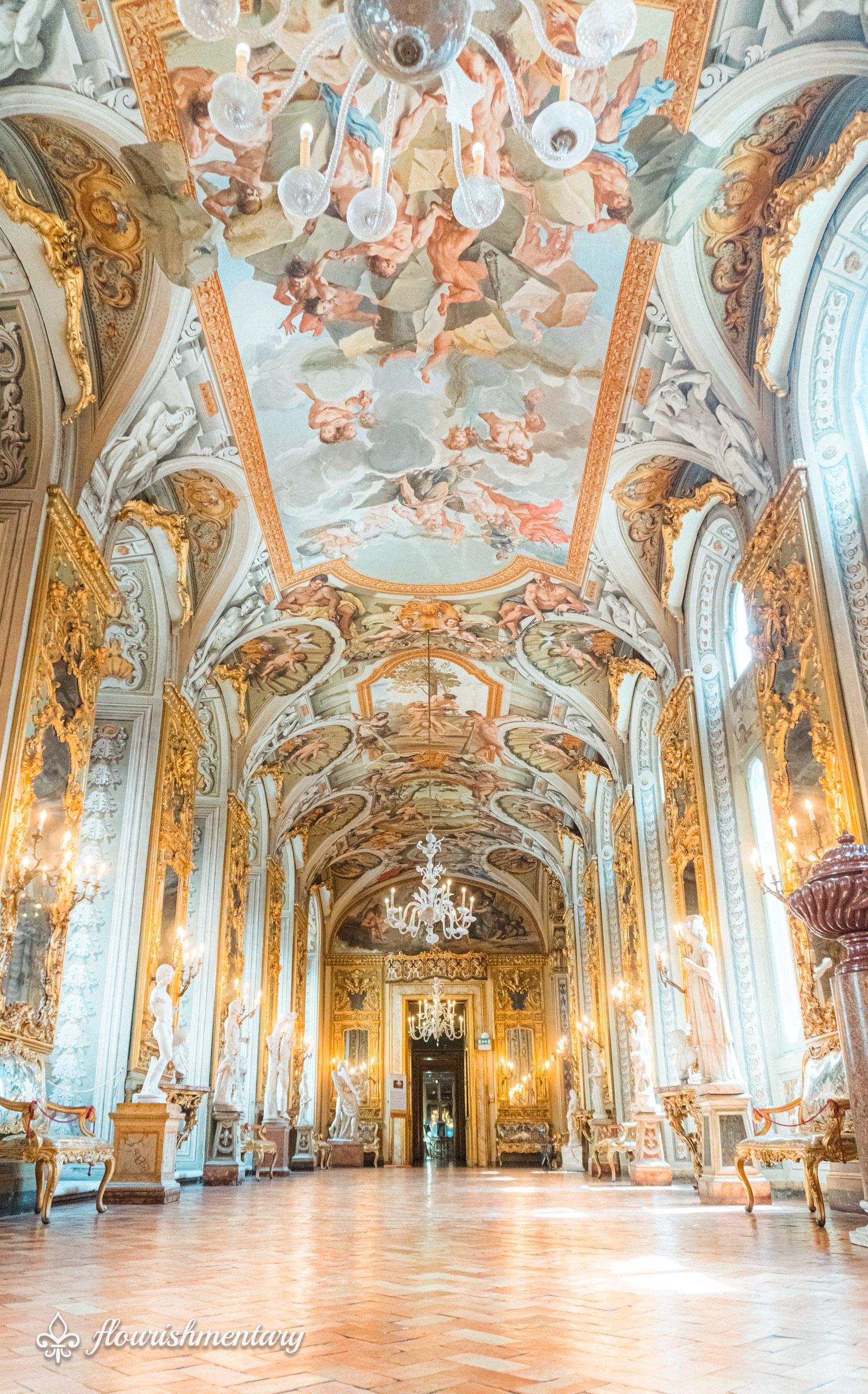The Hall Of Mirrors Inside The Galleria Doria Pamphilj