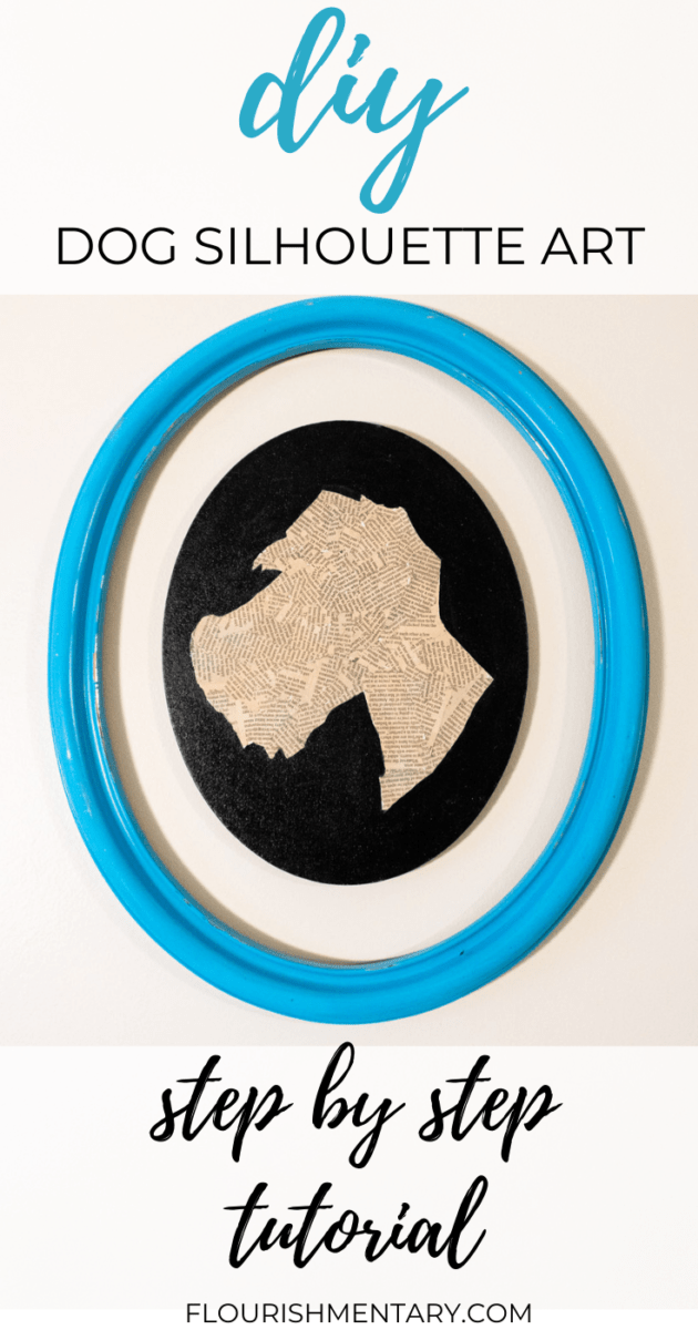 diy Vintage Style Dog Silhouette Art
