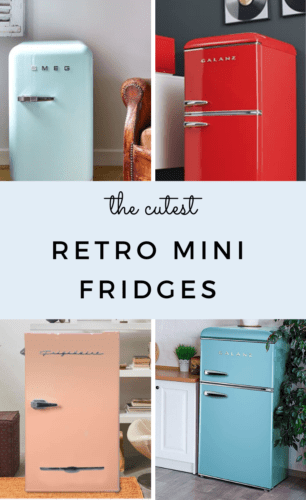 Retro Mini Fridge Ideas With Charming Vintage Style